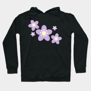 Spring Time Purple Blosom Flower Clusters - Black Hoodie
